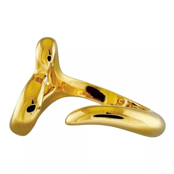 TIFFANY&Co. Ring US 6 3/8 EU53 K18 yellow gold Open heart used